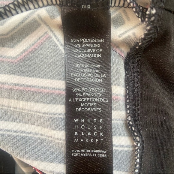 White House Black Market Lace Up Detail Print Tunic - Picture 14 of 14